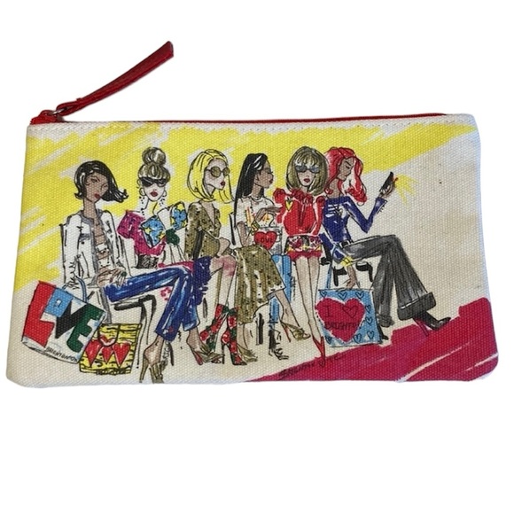 Brighton Fashionista Canvas Bag/Cosmetic Pouch 5”x9” - Picture 1 of 13